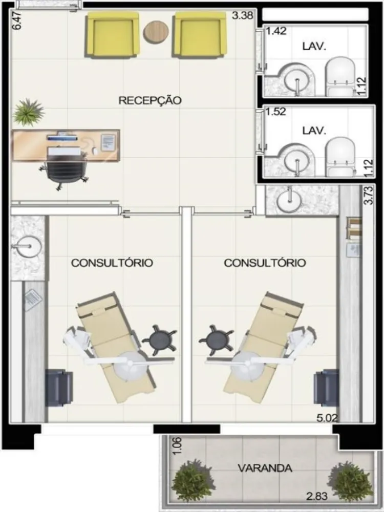 Sala-Conjunto, 40 m² - Foto 2