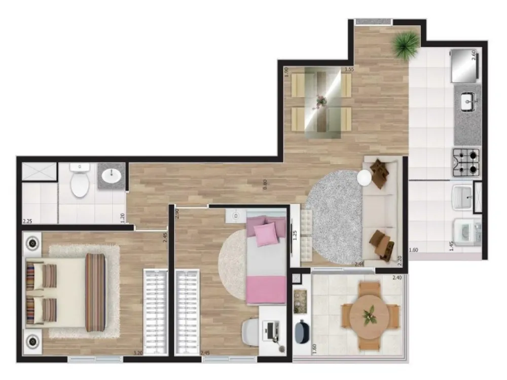 Apartamento, 3 quartos, 65 m² - Foto 7