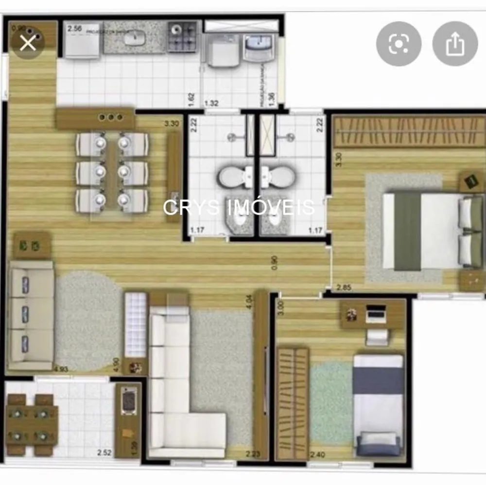 Cobertura, 3 quartos, 67 m² - Foto 5