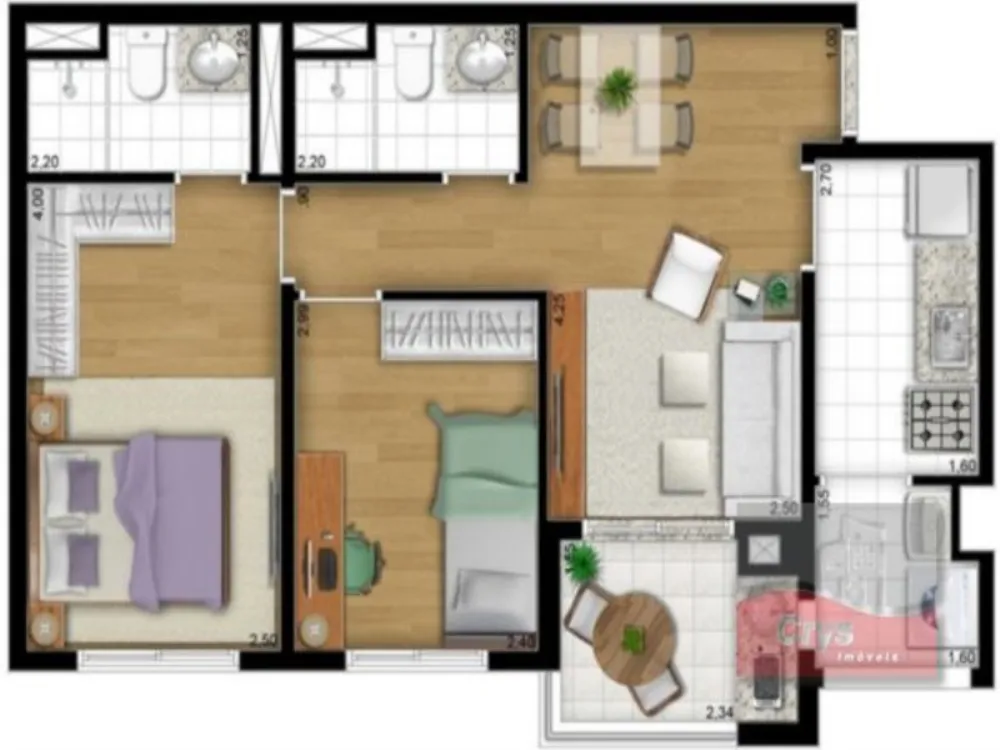 Apartamento, 3 quartos, 75 m² - Foto 9