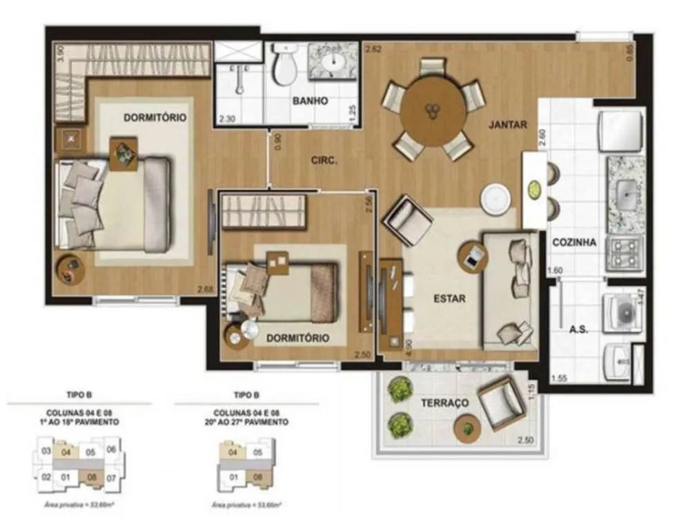 Apartamento, 2 quartos, 53 m² - Foto 13