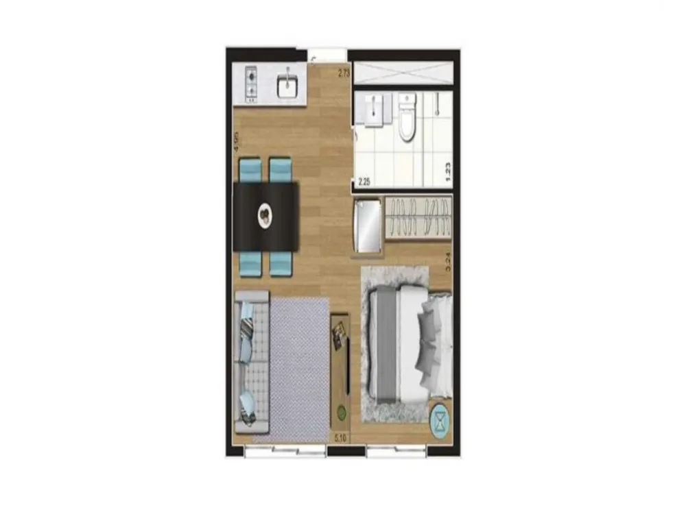 Apartamento, 1 quarto - Foto 5