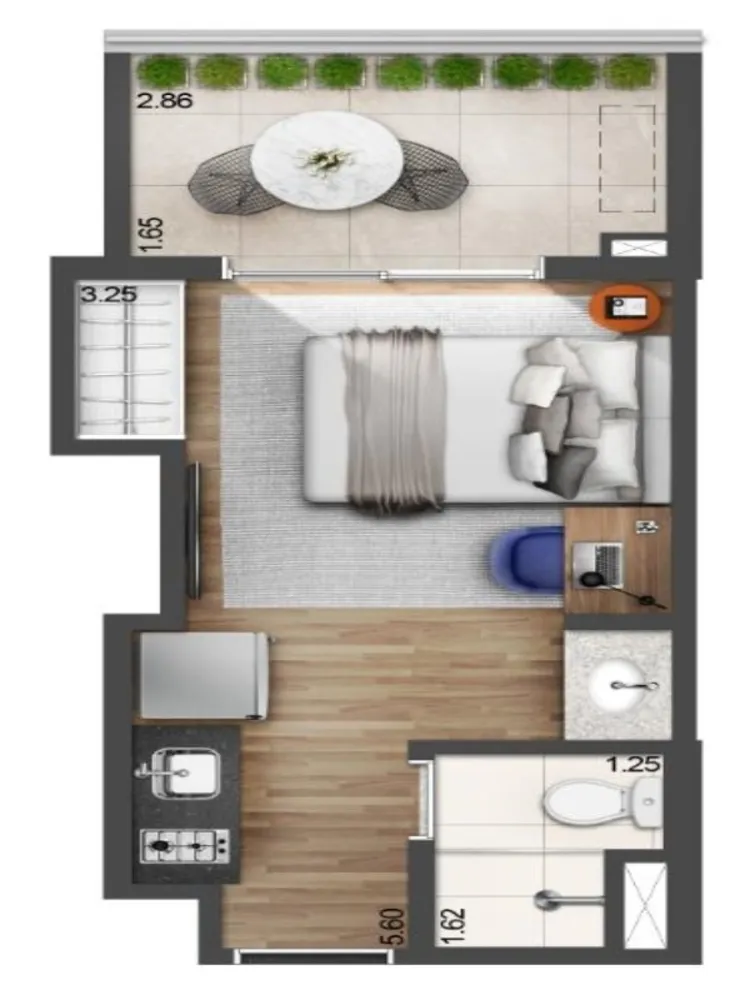 Apartamento, 1 quarto - Foto 5