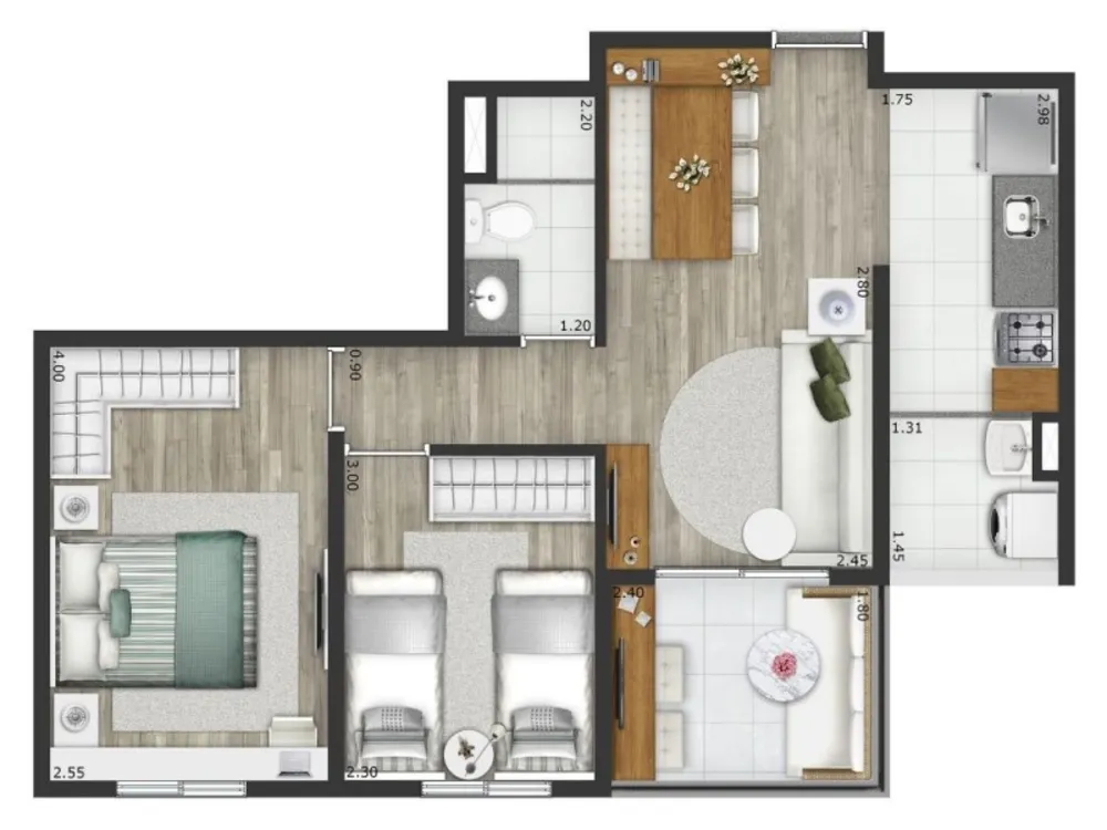Apartamento, 2 quartos, 52 m² - Foto 9