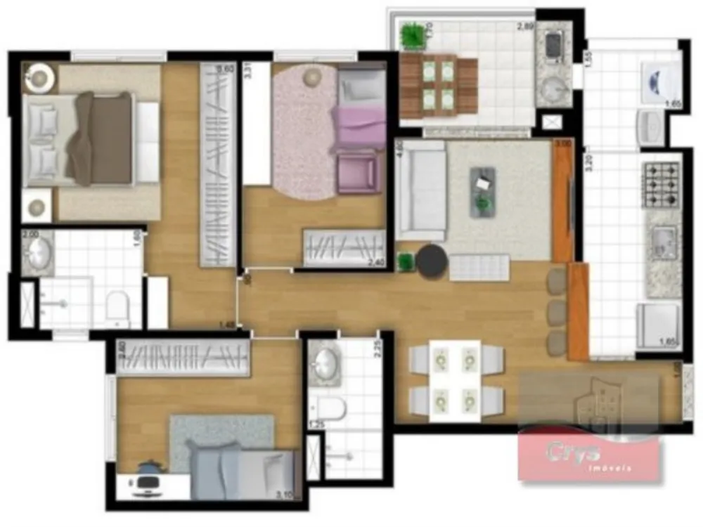 Apartamento, 3 quartos, 75 m² - Foto 4