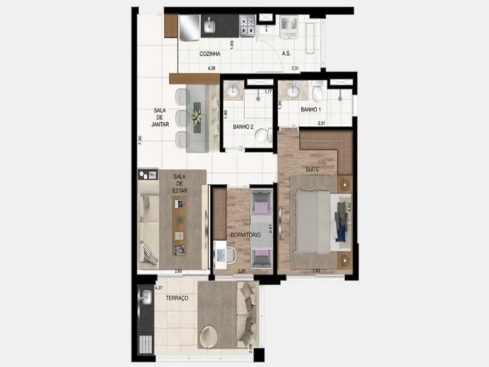 Apartamento, 2 quartos, 65 m² - Foto 9