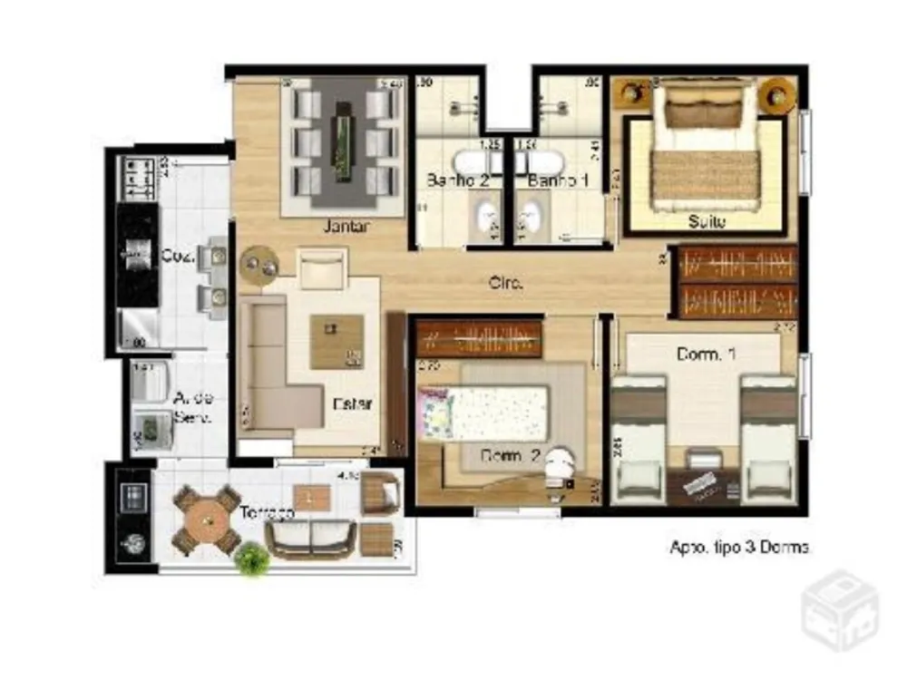 Apartamento, 3 quartos, 66 m² - Foto 10