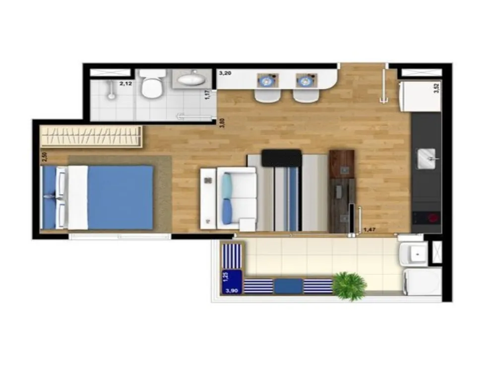 Apartamento, 1 quarto, 35 m² - Foto 6