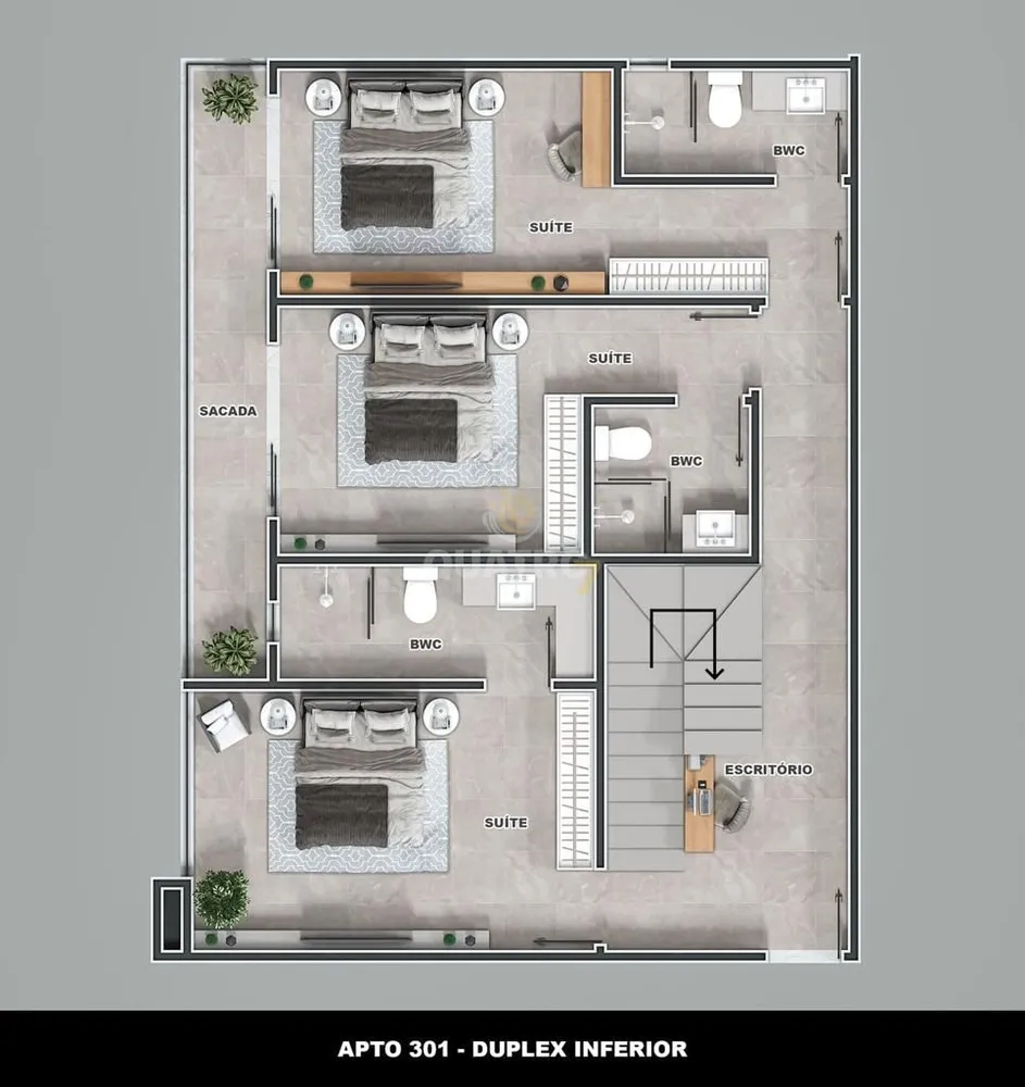 Cobertura, 3 quartos, 154 m² - Foto 2