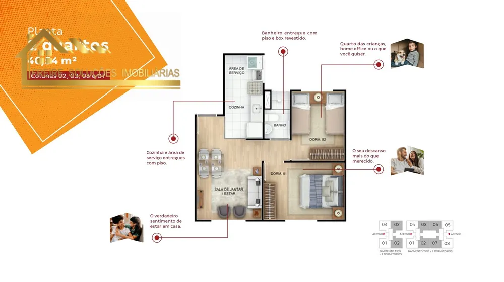 Apartamento, 2 quartos, 40 m² - Foto 56