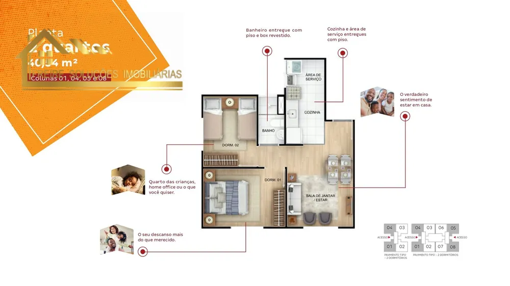 Apartamento, 2 quartos, 40 m² - Foto 53