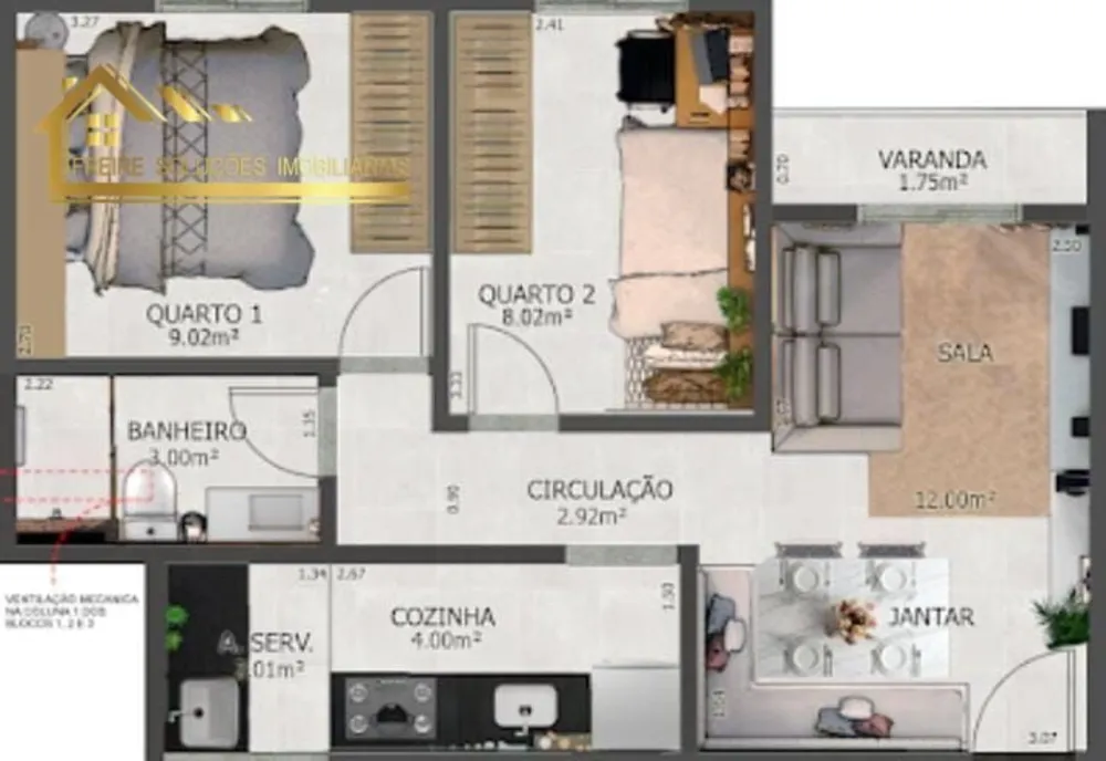 Apartamento, 2 quartos, 46 m² - Foto 29