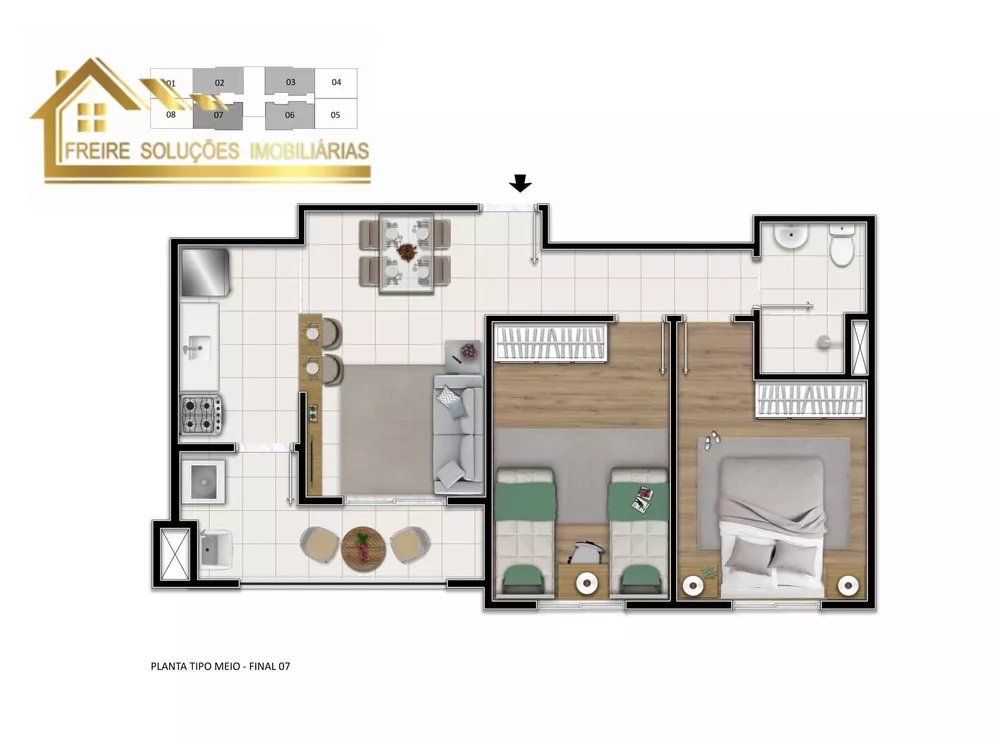 Apartamento, 1 quarto - Foto 9