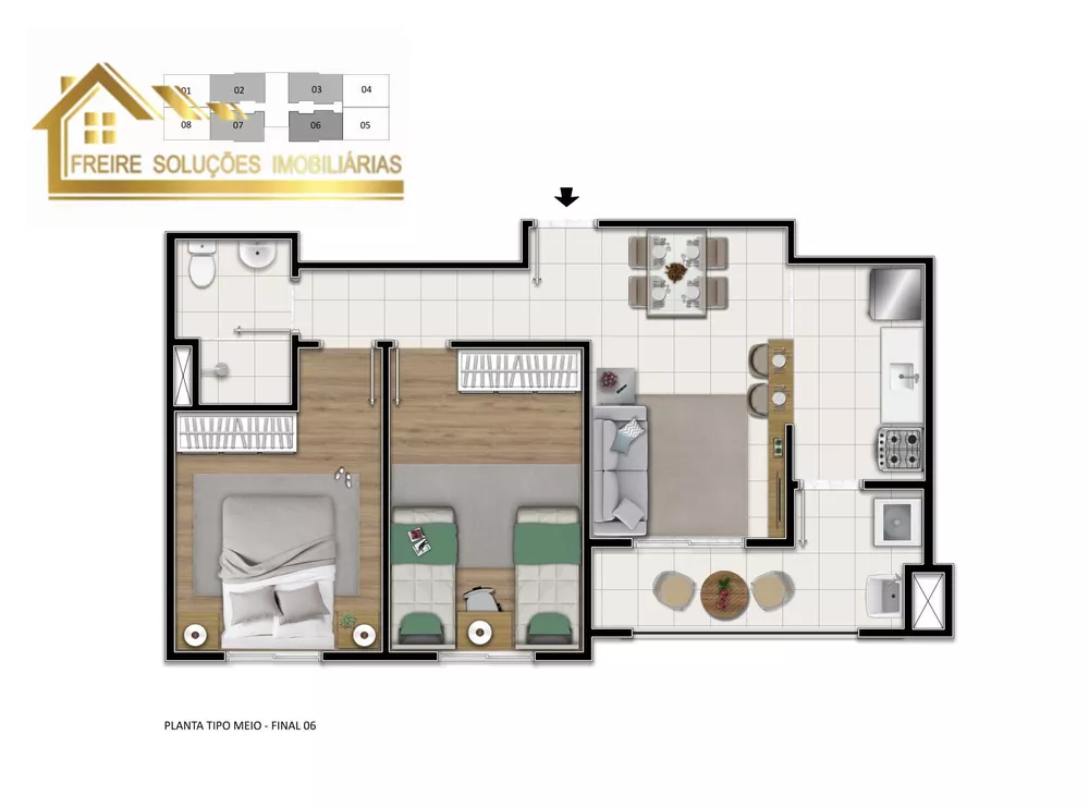 Apartamento, 1 quarto - Foto 7
