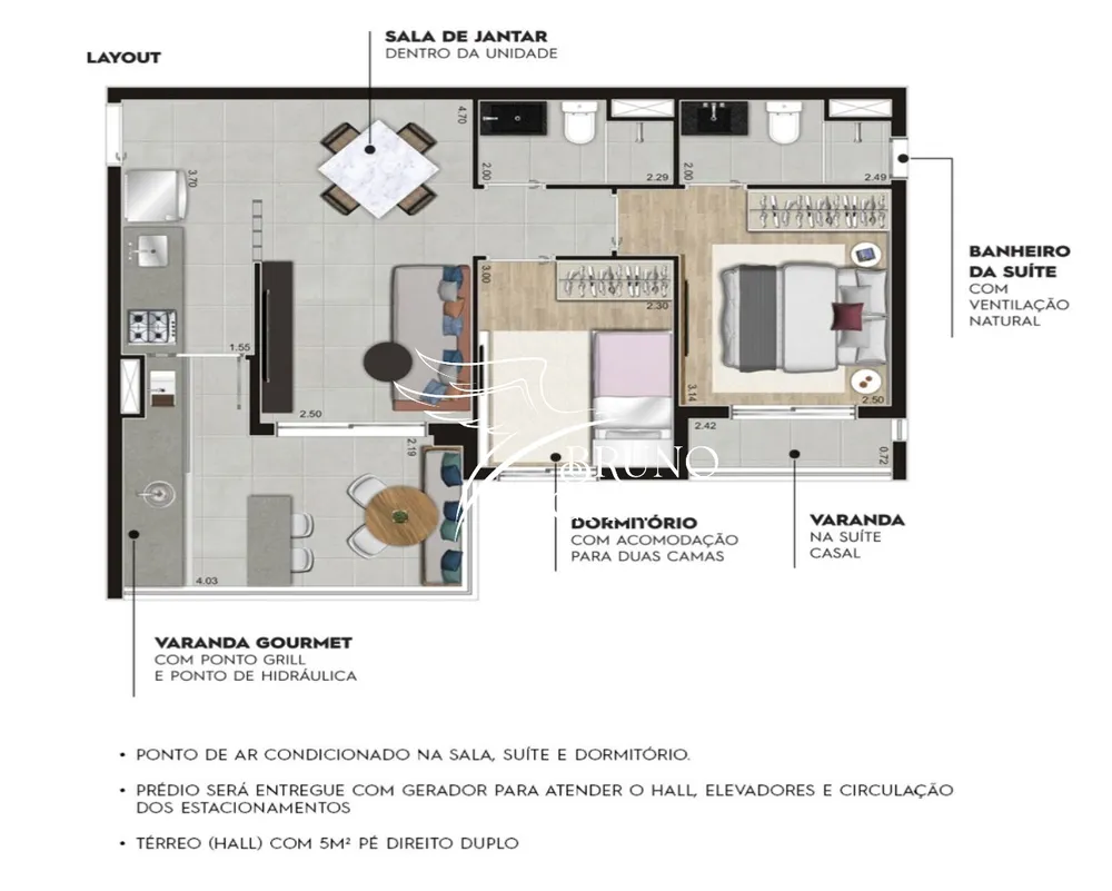 Apartamento, 1 quarto, 61 m² - Foto 5