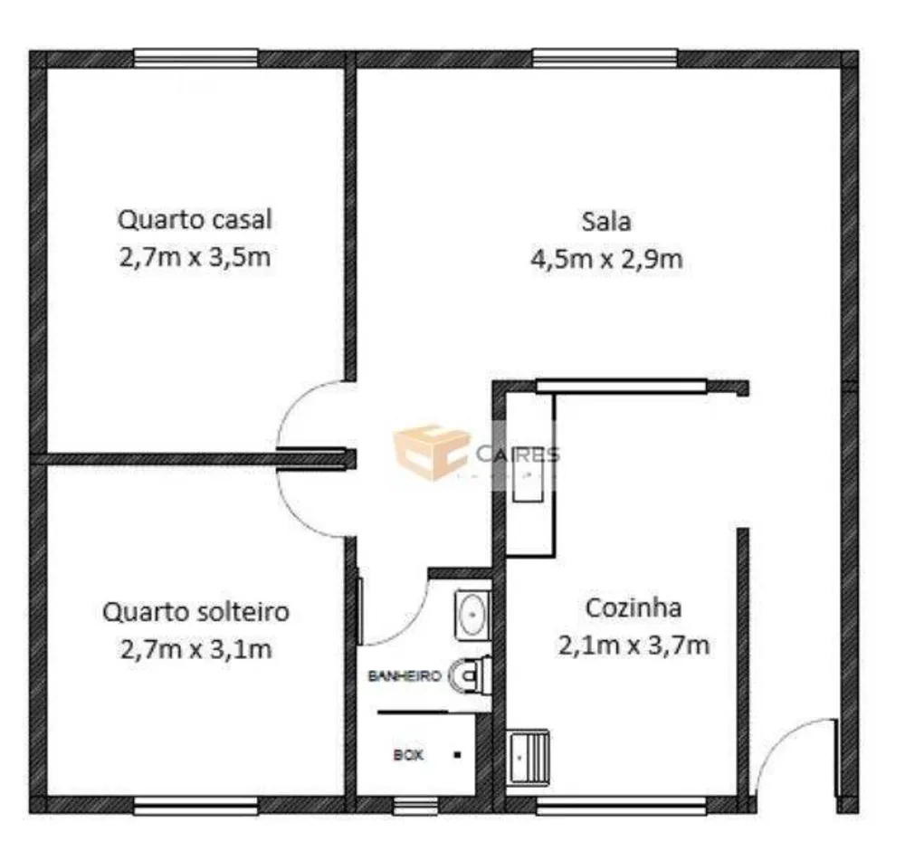 Apartamento, 2 quartos, 52 m² - Foto 3