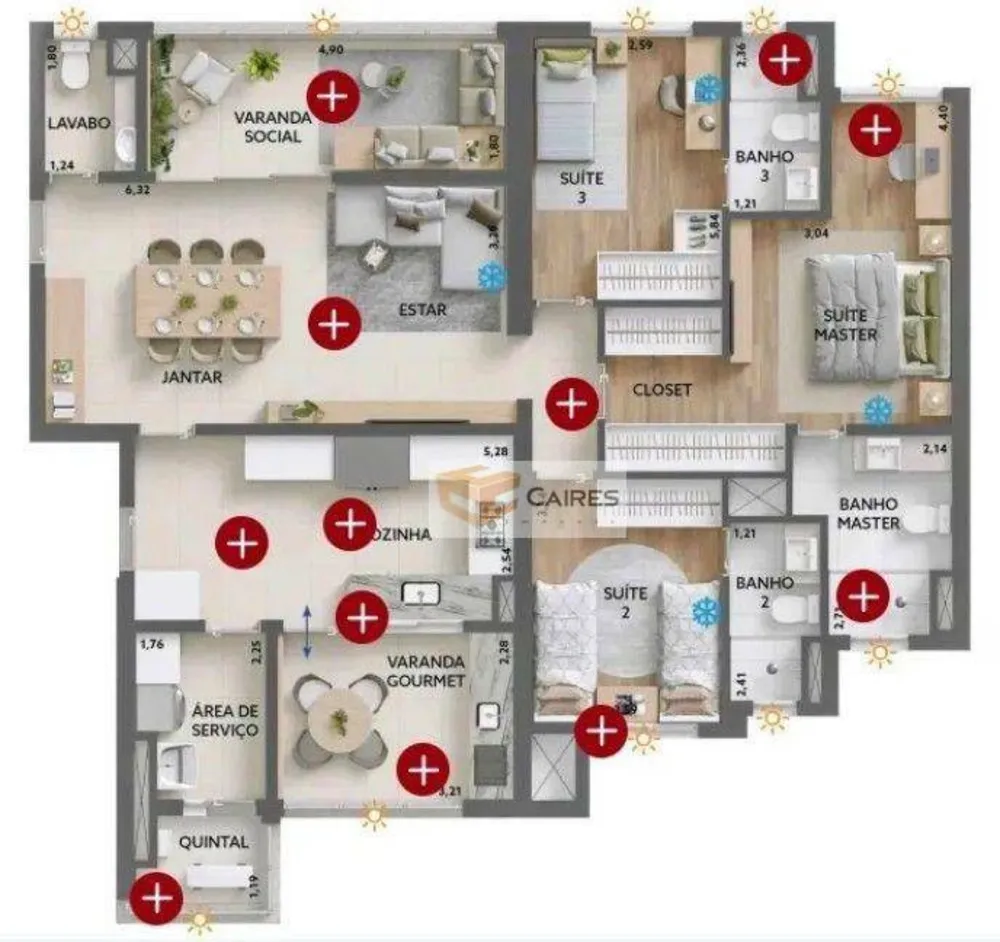 Apartamento, 3 quartos, 127 m² - Foto 3