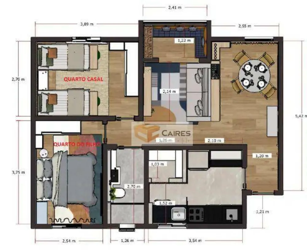 Apartamento, 2 quartos, 64 m² - Foto 2