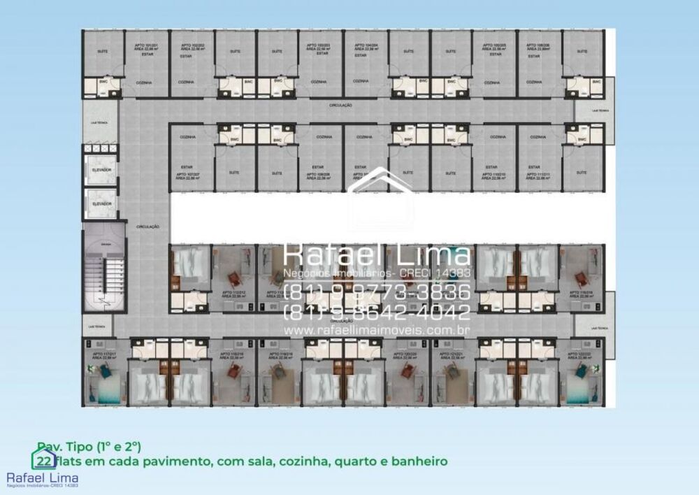 Flat/Apart Hotel, 1 quarto, 22 m² - Foto 4