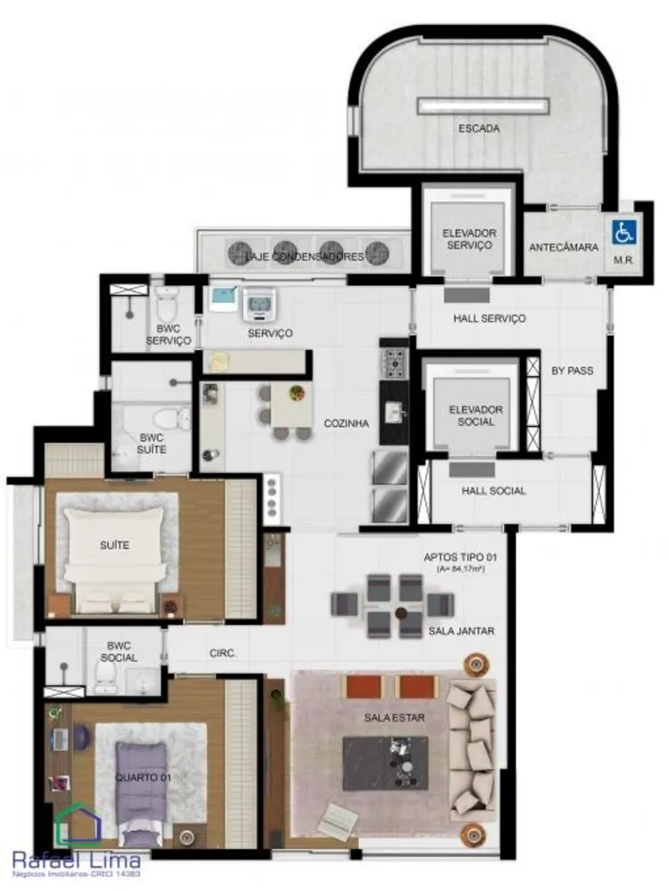 Apartamento, 1 quarto, 54 m² - Foto 8