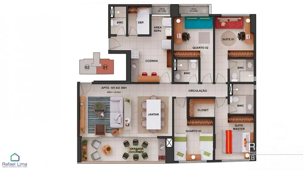Apartamento, 3 quartos, 123 m² - Foto 12