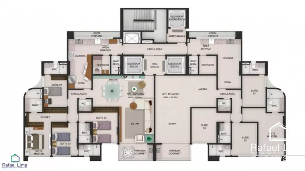 Apartamento à venda com 4 quartos, 165m² - Foto 14