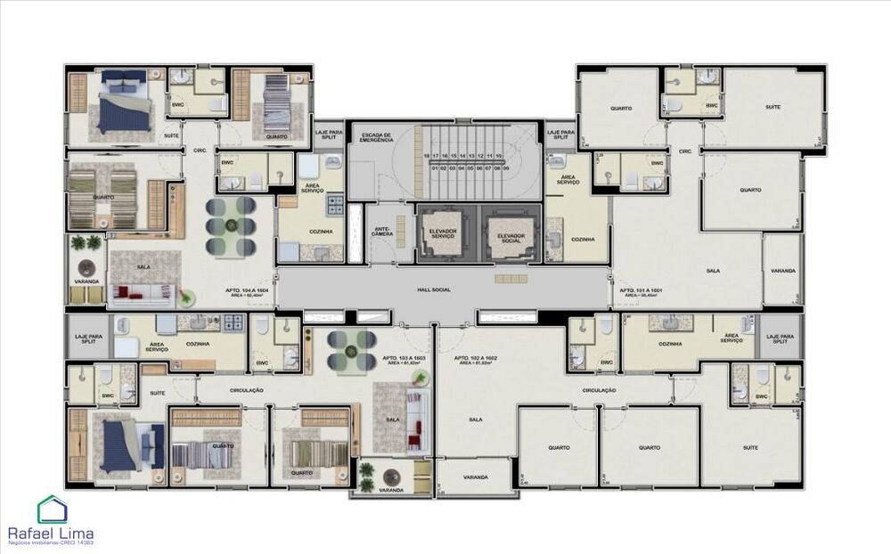 Apartamento, 3 quartos, 62 m² - Foto 7