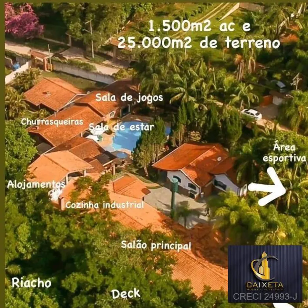 Chácara, 14 quartos, 3 hectares - Foto 1