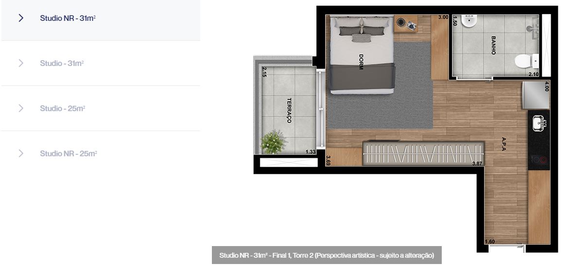 Apartamento, 1 quarto, 31 m² - Foto 4
