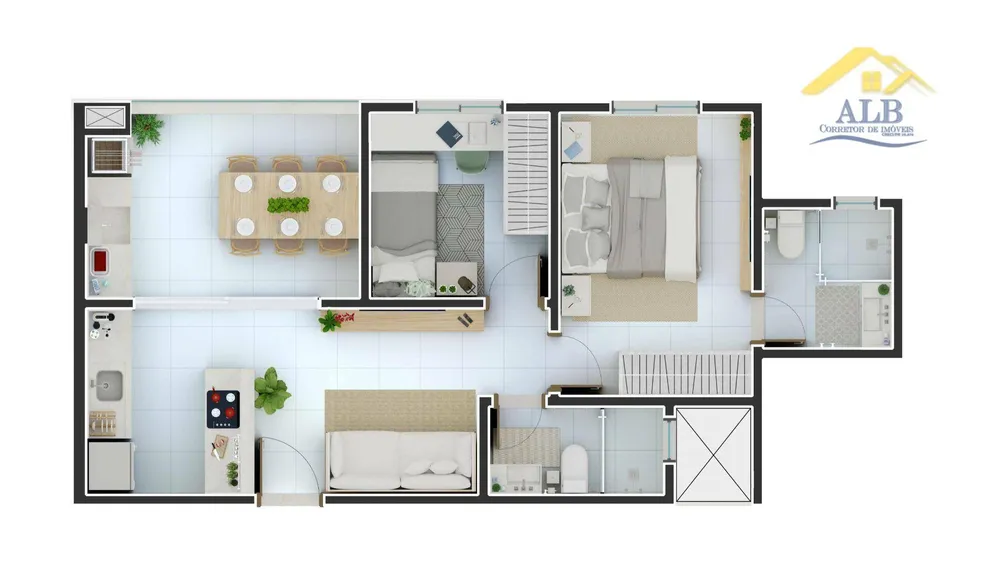 Apartamento, 2 quartos, 52 m² - Foto 2