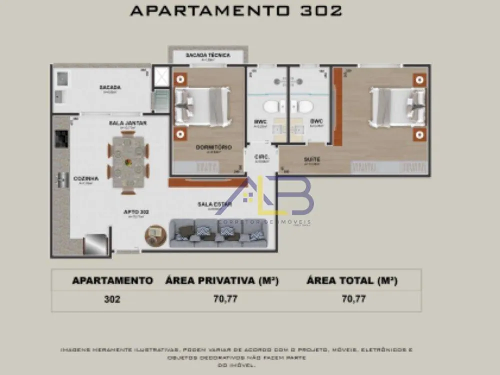 Apartamento, 2 quartos, 70 m² - Foto 9