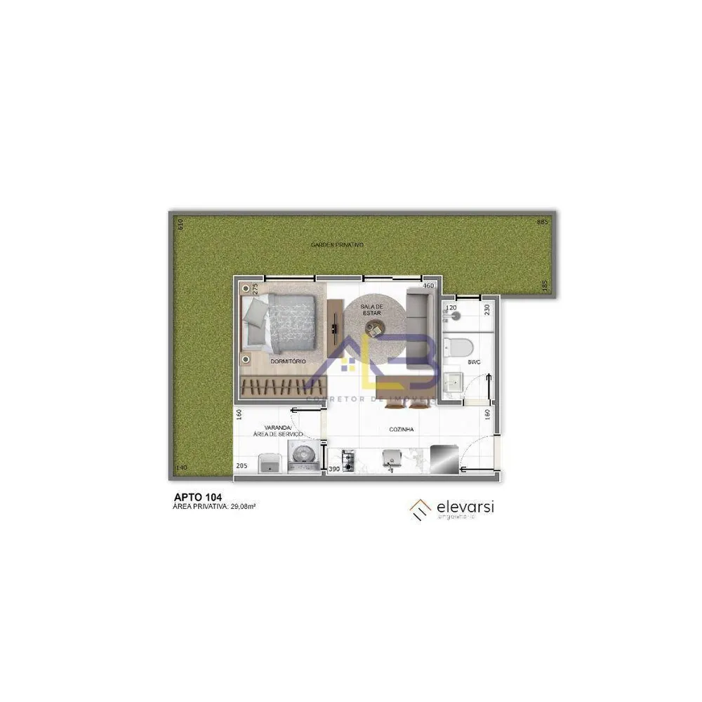 Kitnet-Studio, 29 m² - Foto 4