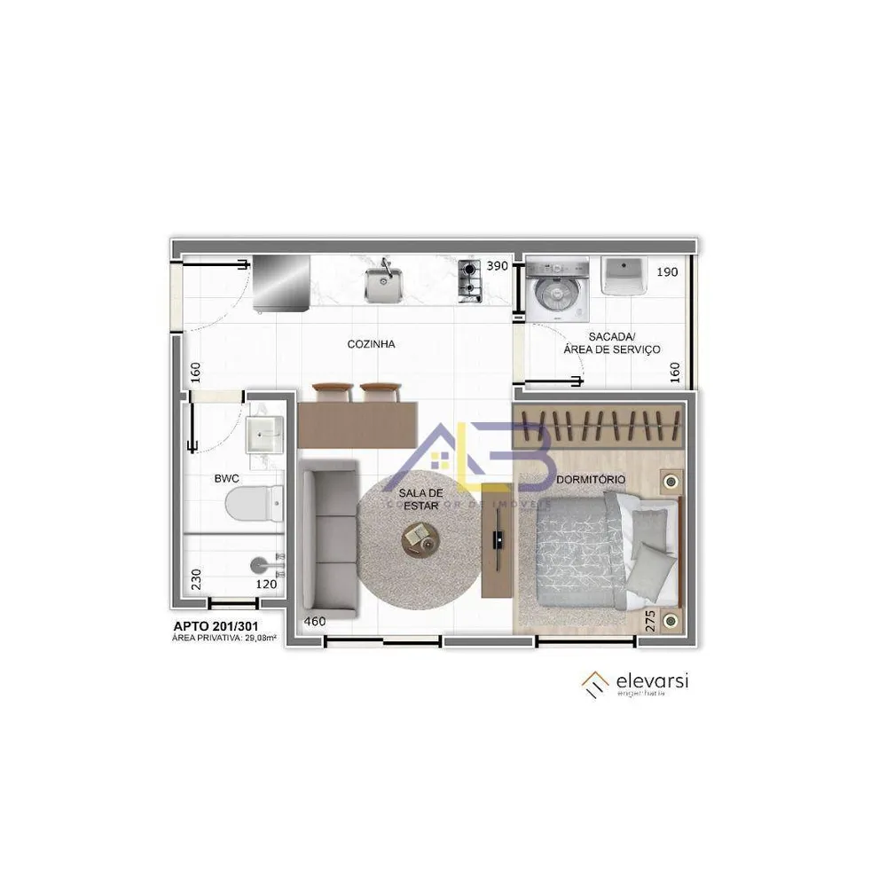 Kitnet-Studio, 29 m² - Foto 9
