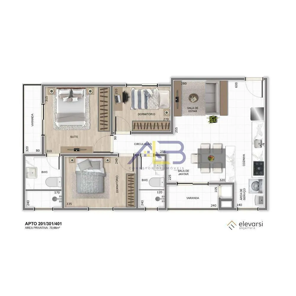 Apartamento, 3 quartos, 70 m² - Foto 9