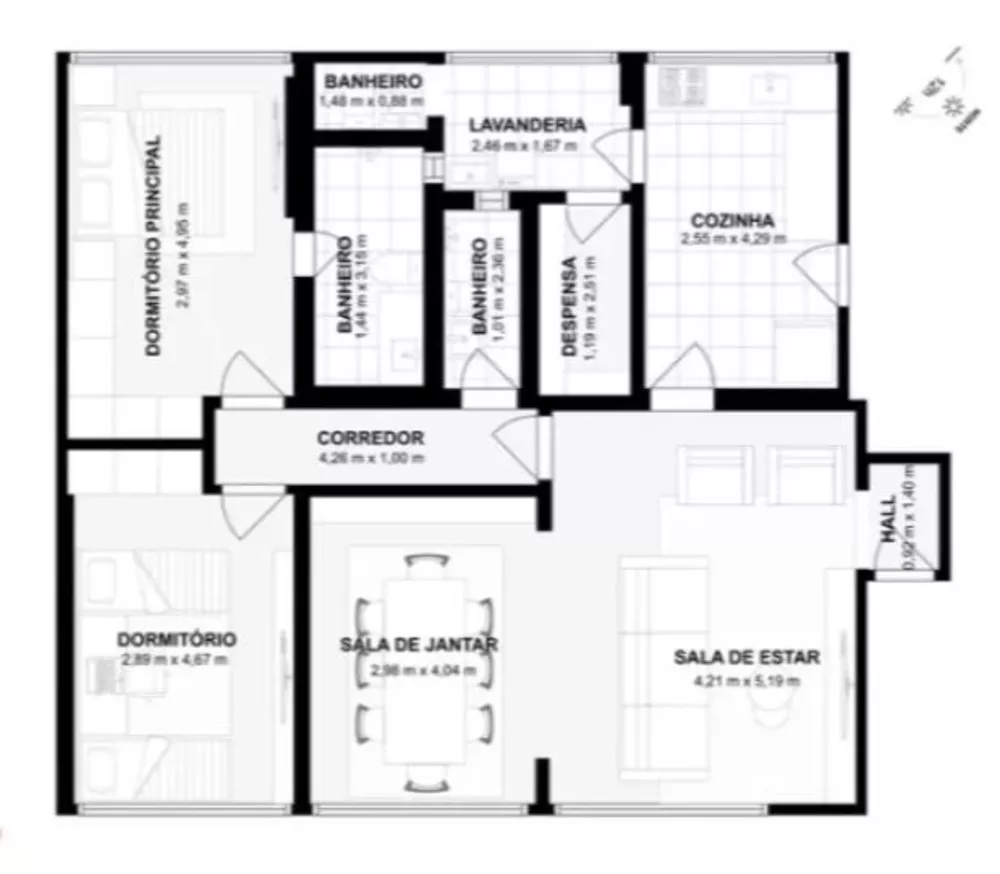 Apartamento à venda com 3 quartos, 110m² - Foto 53