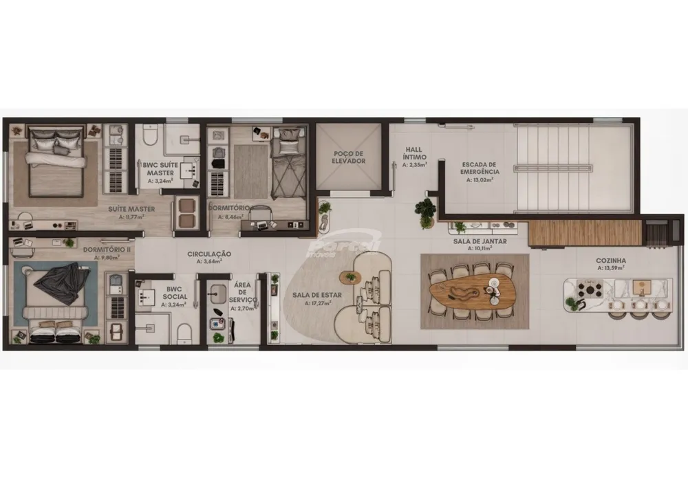 Apartamento, 3 quartos, 97 m² - Foto 2