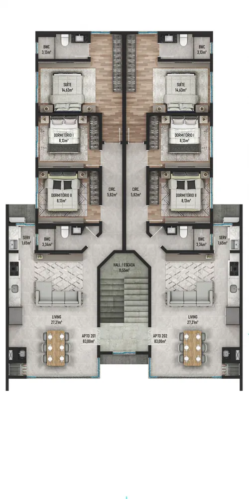 Apartamento, 3 quartos, 83 m² - Foto 6