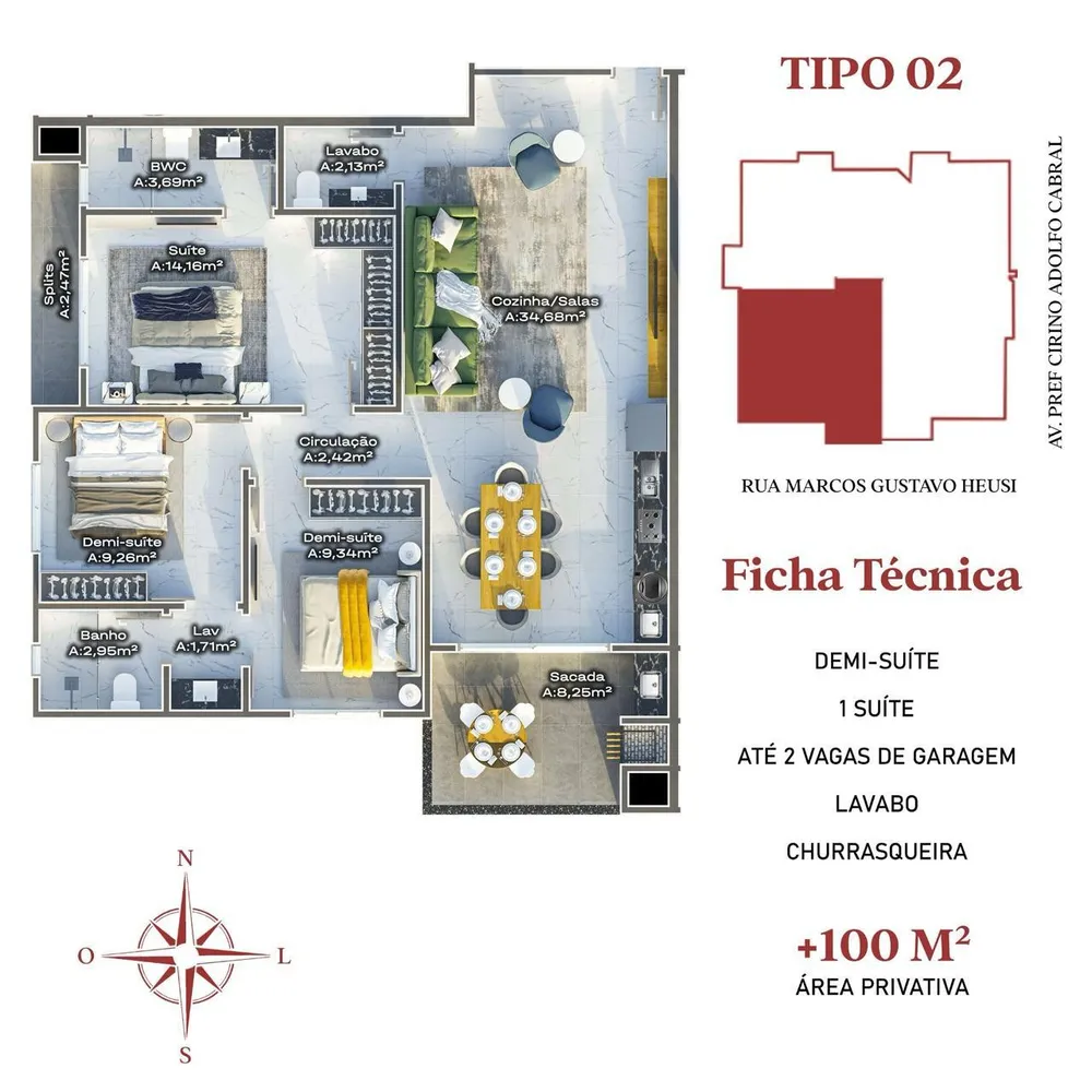 Apartamento, 3 quartos, 100 m² - Foto 9