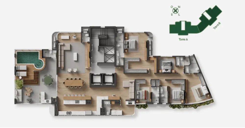 Apartamento, 3 quartos, 140 m² - Foto 1