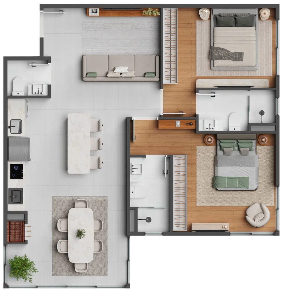 Apartamento, 2 quartos, 80 m² - Foto 4