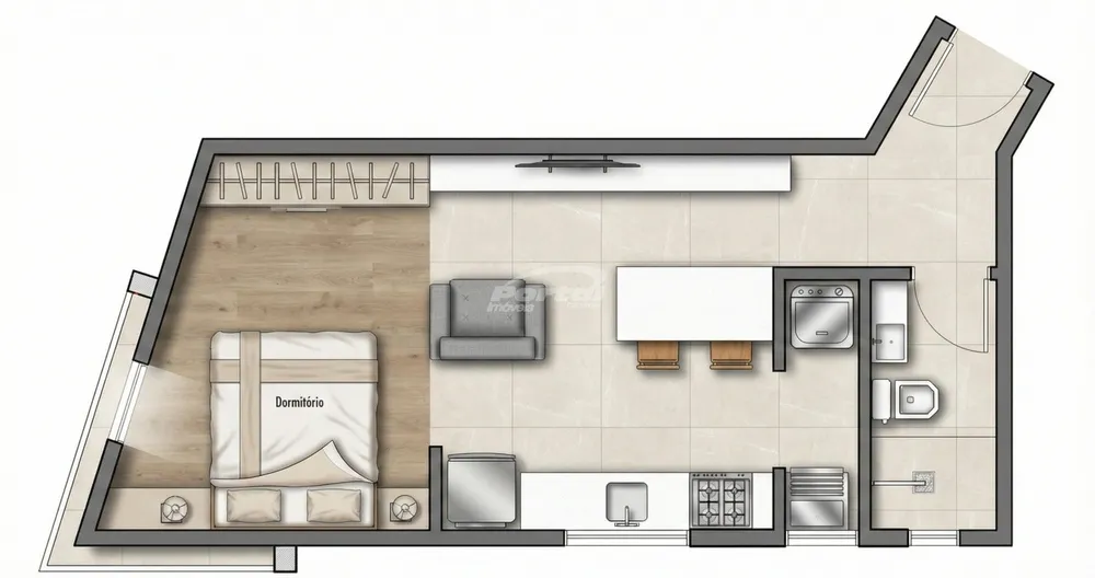 Apartamento, 1 quarto, 33 m² - Foto 6