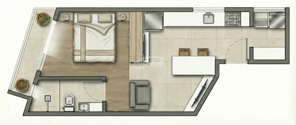 Apartamento, 1 quarto, 33 m² - Foto 8