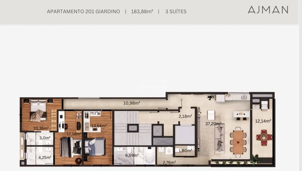 Apartamento, 3 quartos, 136 m² - Foto 6