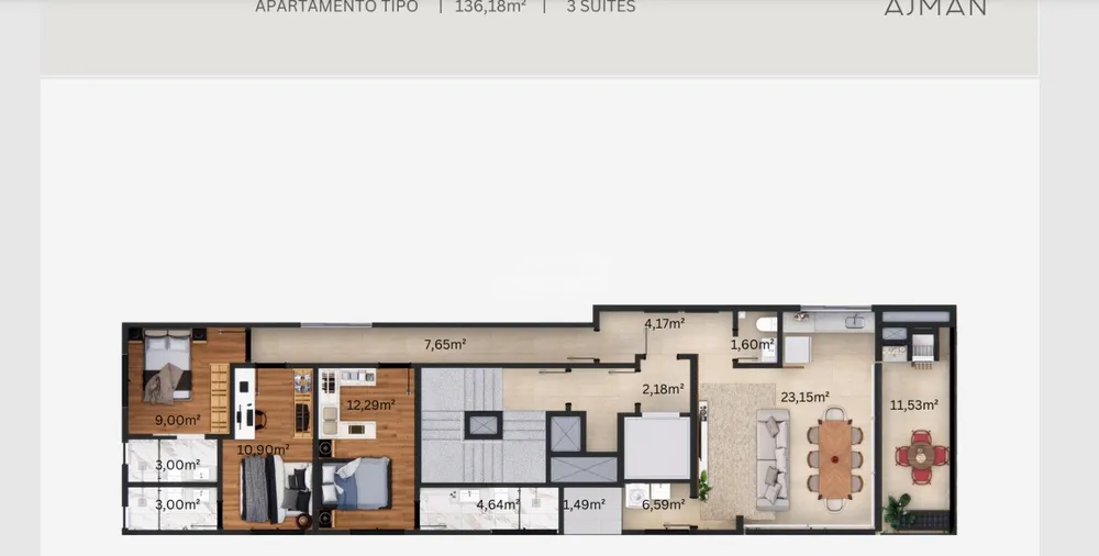 Apartamento, 3 quartos, 136 m² - Foto 8