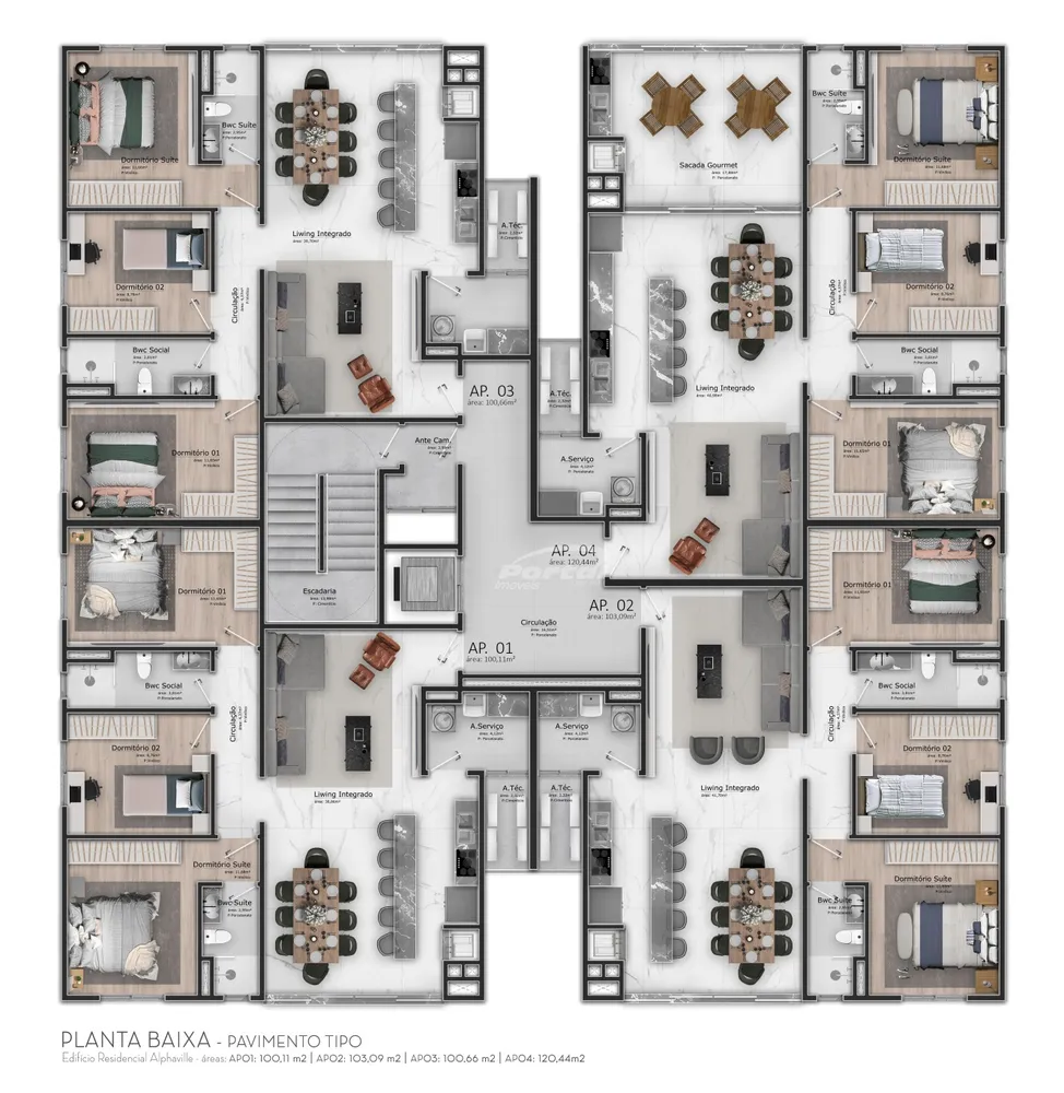 Apartamento, 3 quartos, 103 m² - Foto 8