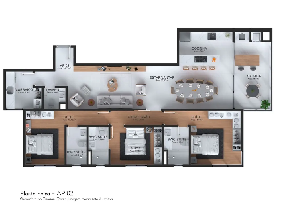 Apartamento, 2 quartos, 96 m² - Foto 8