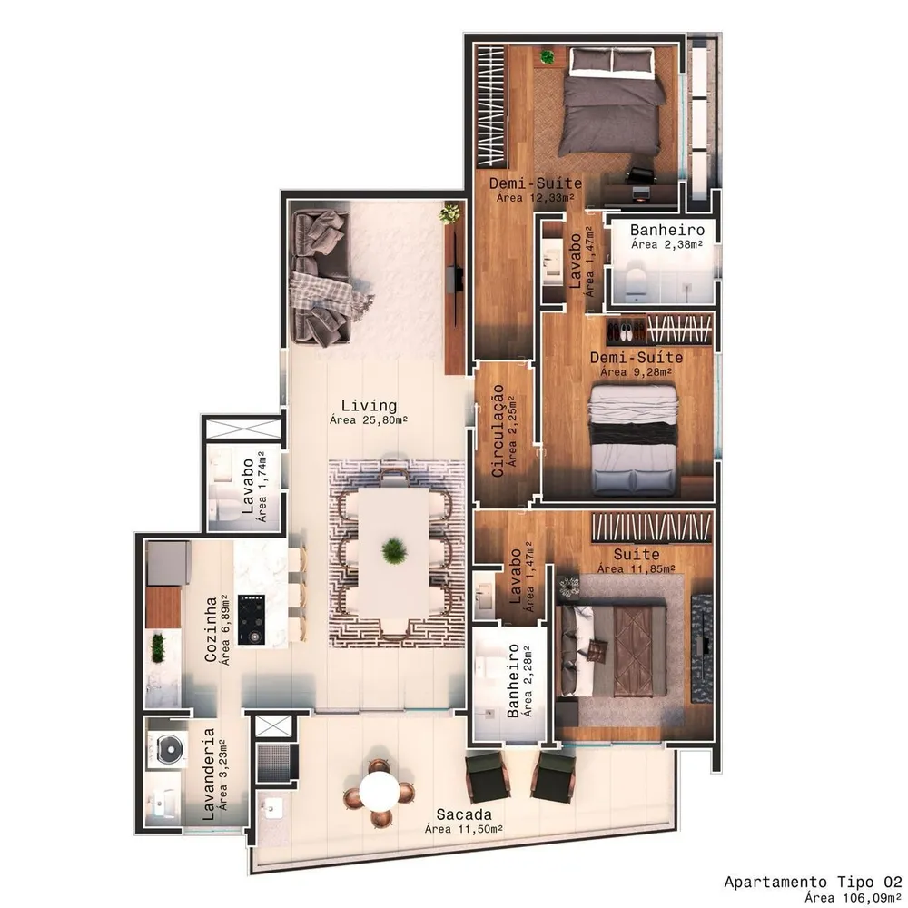 Cobertura, 3 quartos, 96 m² - Foto 9
