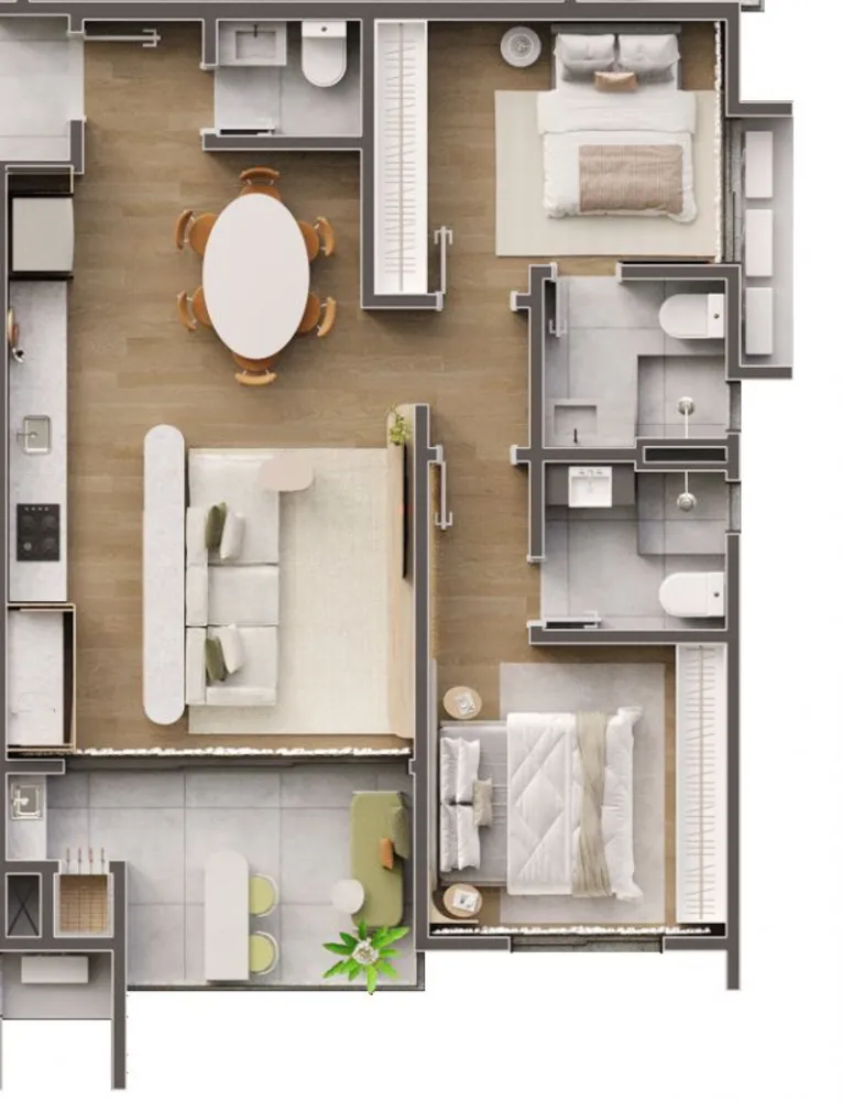 Apartamento, 2 quartos, 80 m² - Foto 8