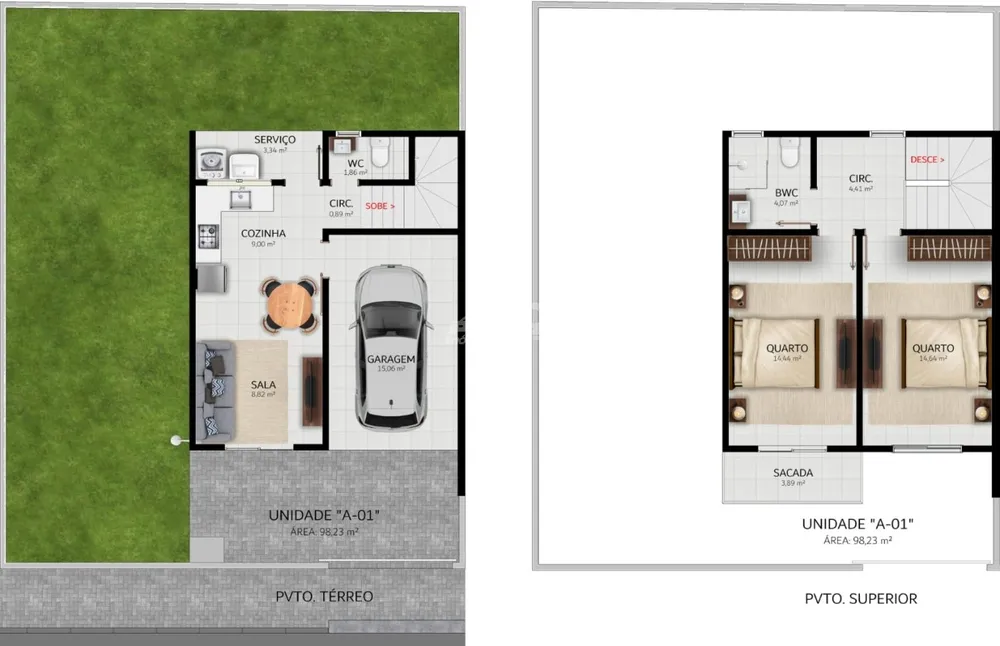 Casa, 2 quartos, 92 m² - Foto 2