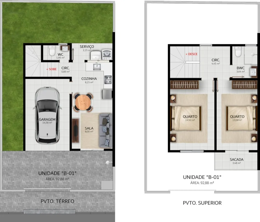 Casa, 2 quartos, 92 m² - Foto 3